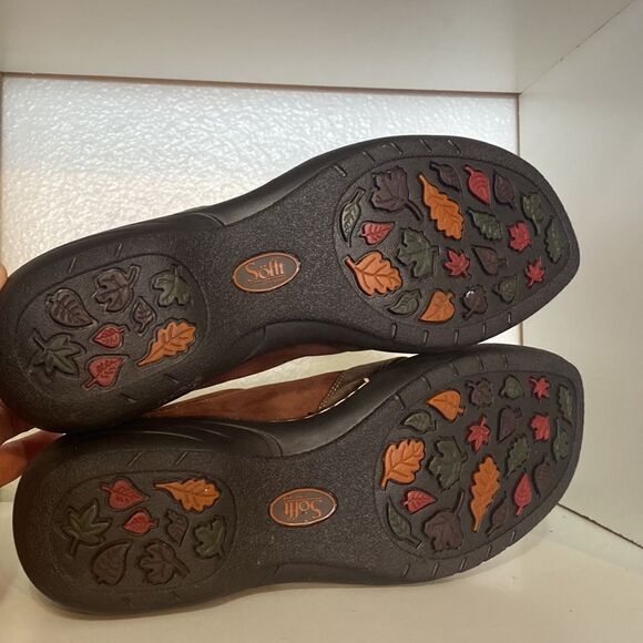 Sofft Brown Suede Leather Comfort Shoes Adjustable Strap Casual Walking Cottage - Picture 14 of 16